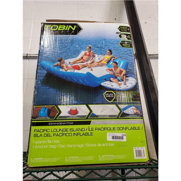 Tobin Inflatable Pacific Lounge Island - OPEN BOX - SOLD AS IS