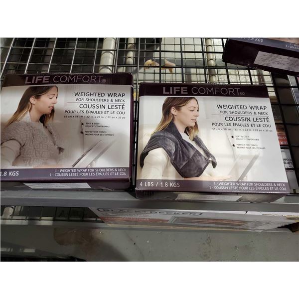 Life Comfort weighted wrap lot of 2 OPEN/OUT OF BOX - SOLD AS IS