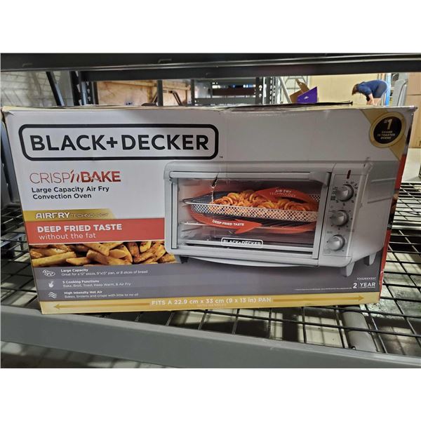 Black & Decker crips Bake Oven - OPEN/OUT OF BOX - SOLD AS IS