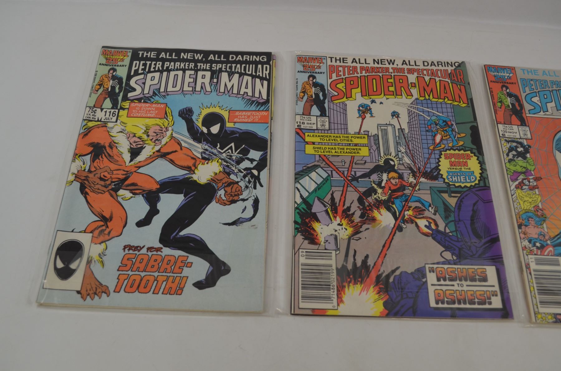 Spectacular Spider Man 116-121 Some Newsstand
