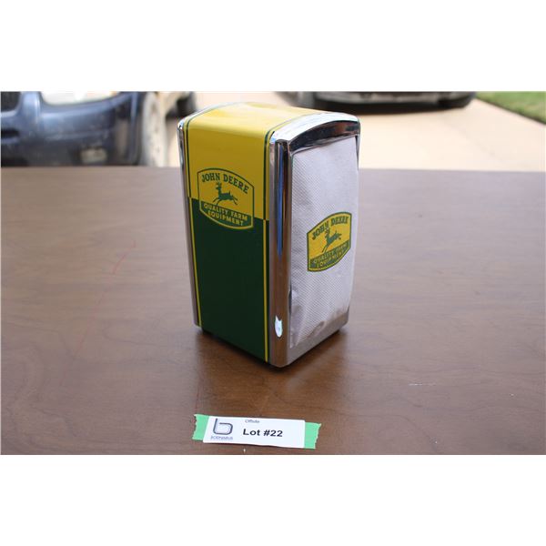 John Deere Napkin holder with napkins