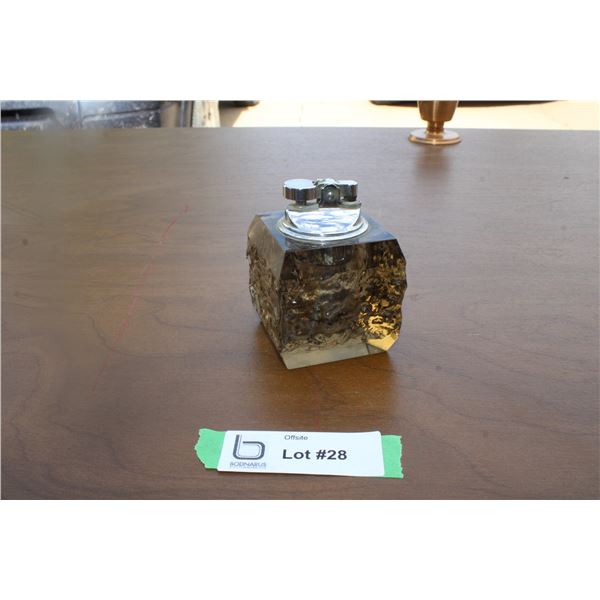 Glass tabletop lighter