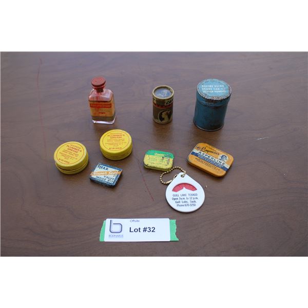 (8) Various containers, miles per gallon estimator