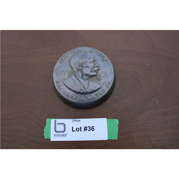 Harris Metal (advertising) paperweight