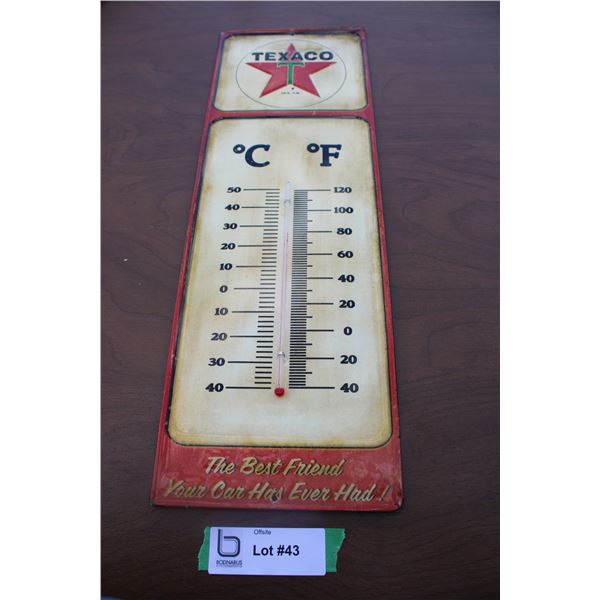 Texaco metal thermometer - reproduction