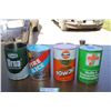 Image 1 : (4) Auto fluid cans - Gulf, Shell, Texaco, Co-op - 1 Litre