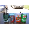 Image 2 : (4) Auto fluid cans - Gulf, Shell, Texaco, Co-op - 1 Litre