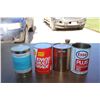 Image 2 : (4) Auto fluid cans - Esso, AMsoil, Shell, Mobil - 1 Litre