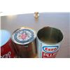 Image 3 : (4) Auto fluid cans - Esso, AMsoil, Shell, Mobil - 1 Litre