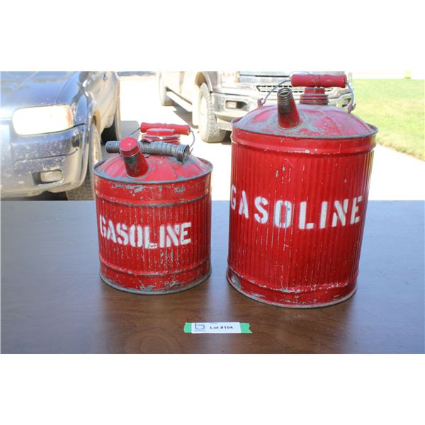 (2) Metal gas cans
