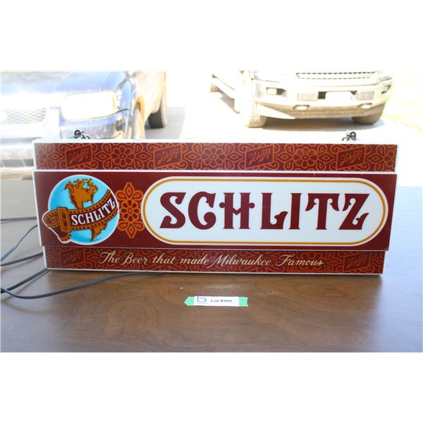 Schlitz Beer light - working