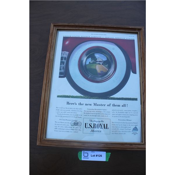 US Royal framed advertising