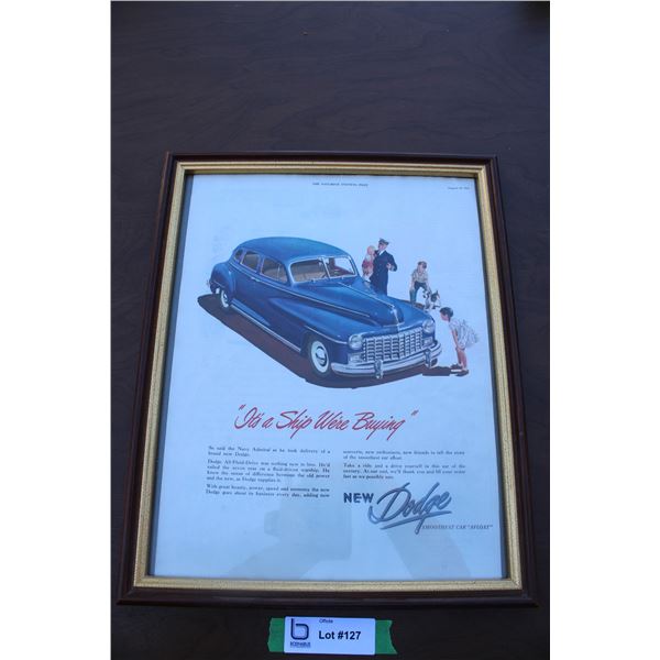 Dodge framed advertising