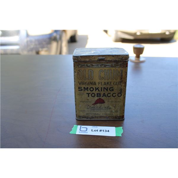 Old Chum Tobacco Can - Bodnarus Auctioneering