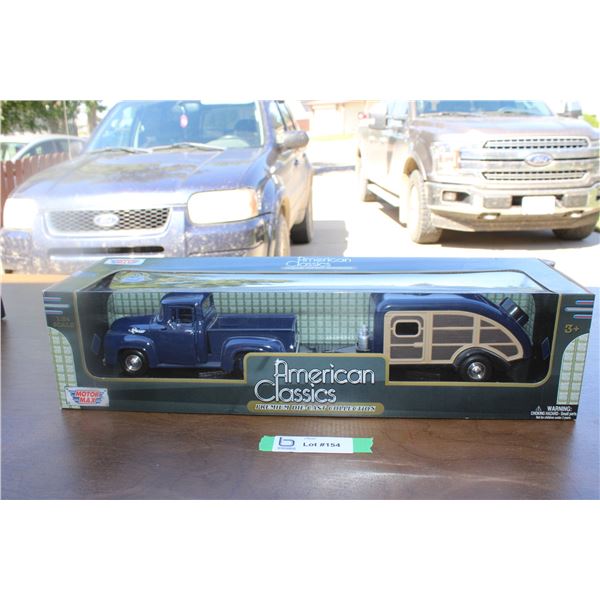 1956 Ford F100 Truck + Trailer 1:24 scale