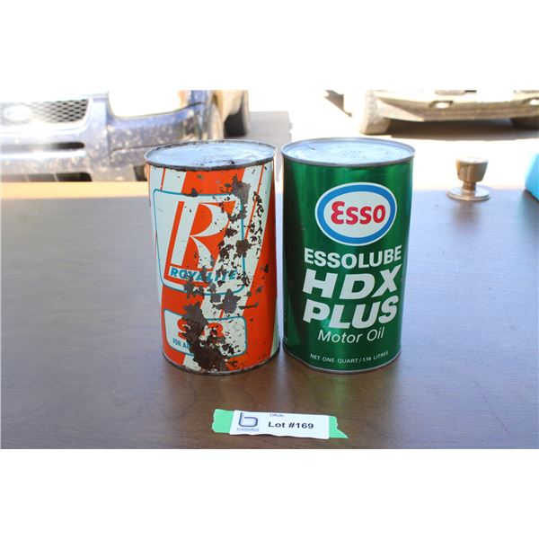 (2) Esso + Royalite Oil Can 1qt