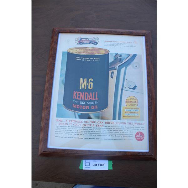 Kendal Motor Oil - Framed Advertising