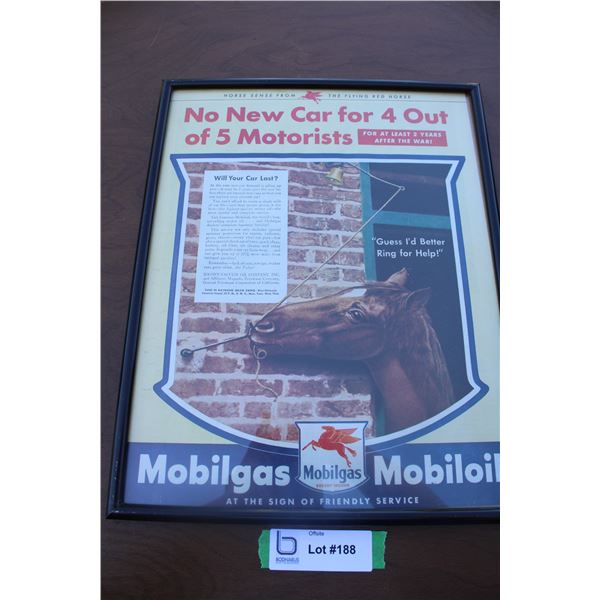 Mobilgas Oil - Framed Advertising