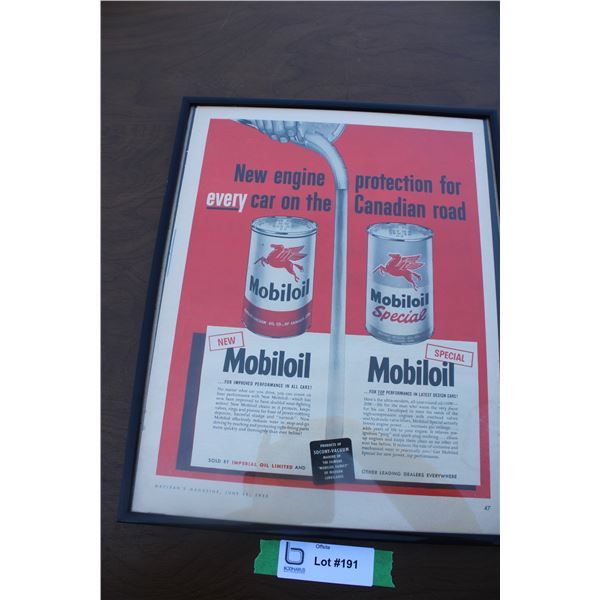 Mobiloil - Framed Advertising