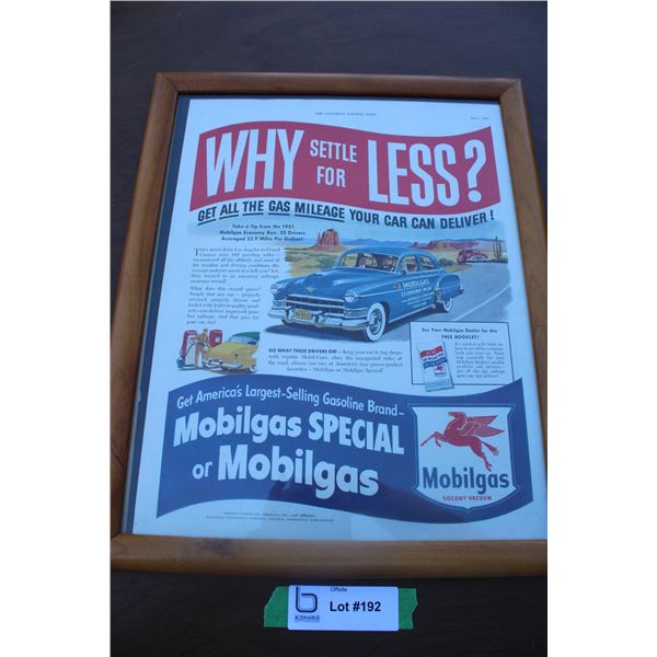 Mobilgas Oil - Framed Advertising