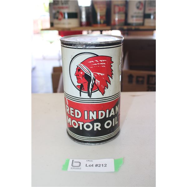 Red Indian Motor Oil Can -1 qt