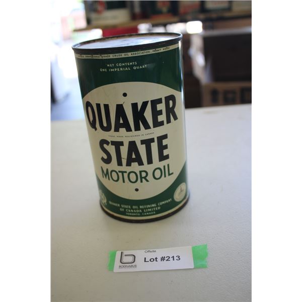 Quaker State Motor Oil Can -1 qt