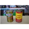 Image 2 : (2) 1 qt Oil Cans - Esso + Lubie Lube