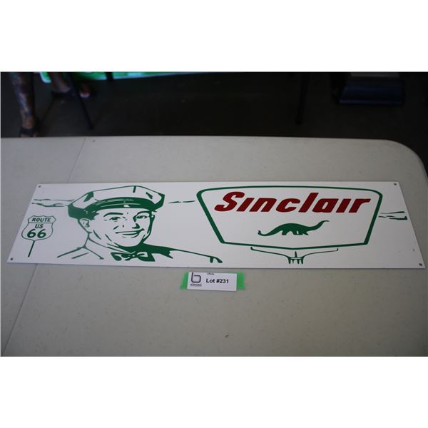 Sinclair metal sign