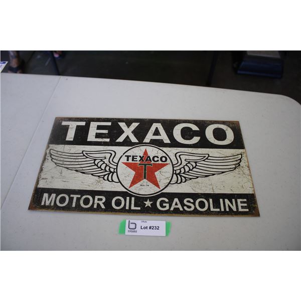 Texaco metal sign