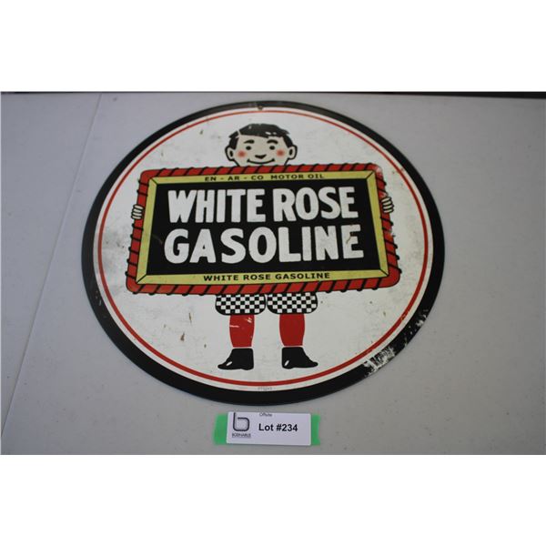 White Rose Gasoline metal sign