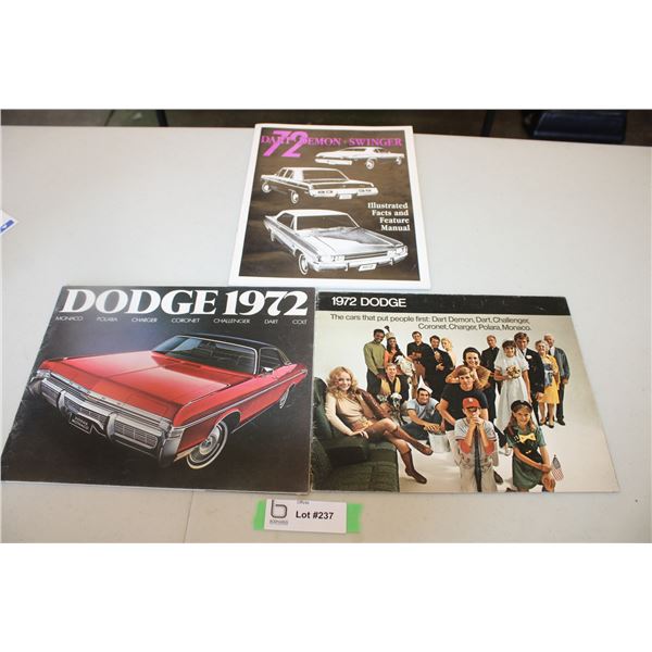 (3) 1972 Dodge Booklets