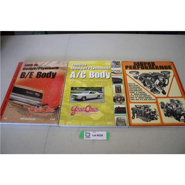 1966-74 Dodge Plymouth Body Books + Mopar Performance Engine book