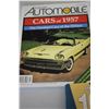 Image 3 : American Cars of the 1950's book + (2) Automobile magazines