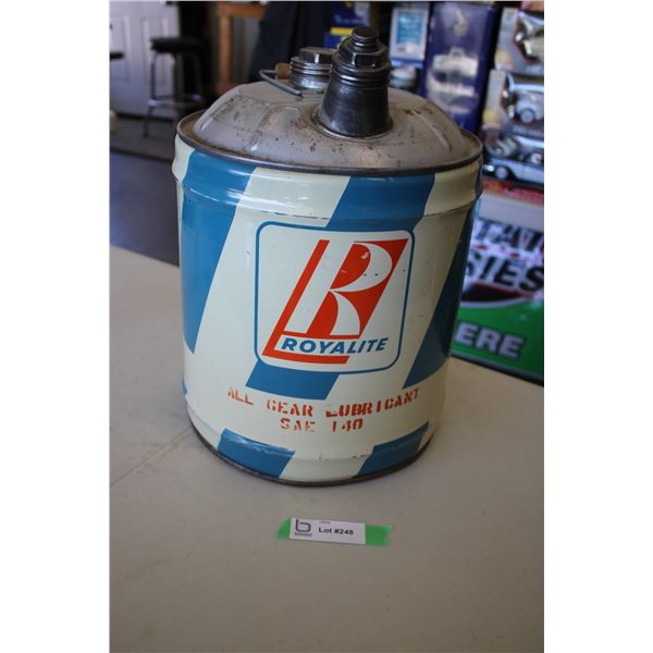 Royalite lubricant spout can - 5gal - Bodnarus Auctioneering