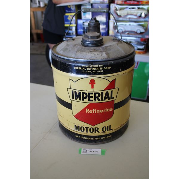 Imperial Refineries Motor Oil spout can - 5 gal
