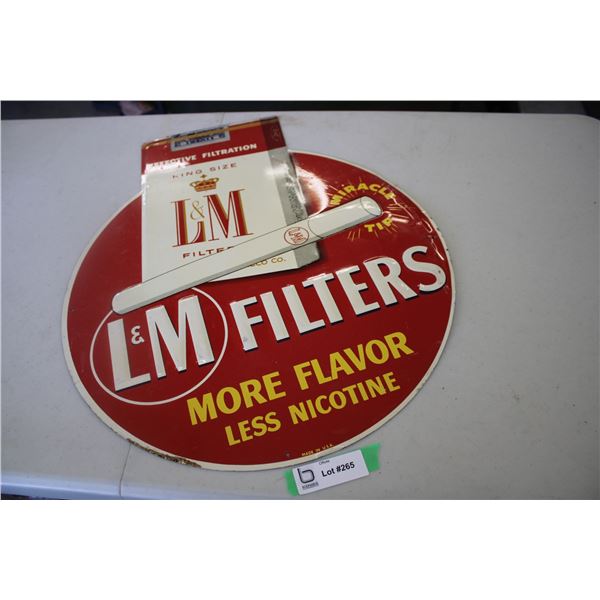 L&M Cigarettes metal sign