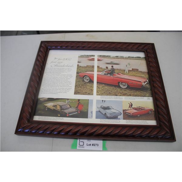 1962 Thunderbird - framed advertising