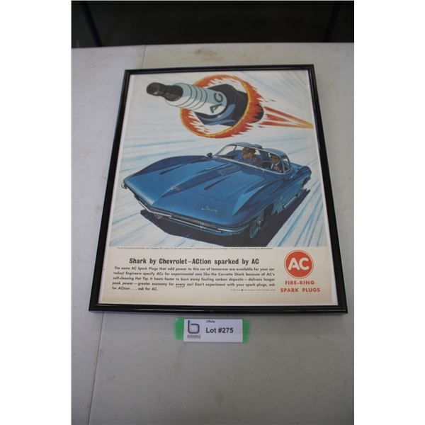 AC Spark Plugs - framed advertising