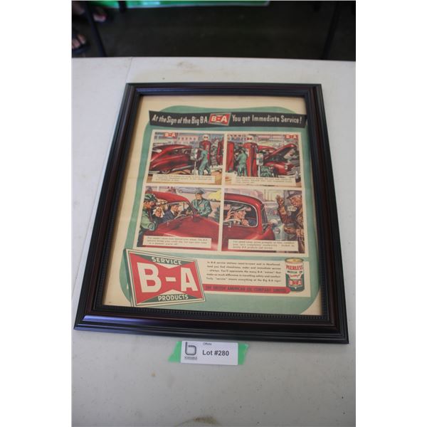 B/A Peerless - framed advertising