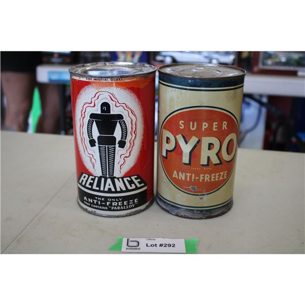 (2) Reliance + Super Pyro Motor Oil Can - 1 qt