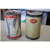 Image 2 : (2) Reliance + Super Pyro Motor Oil Can - 1 qt