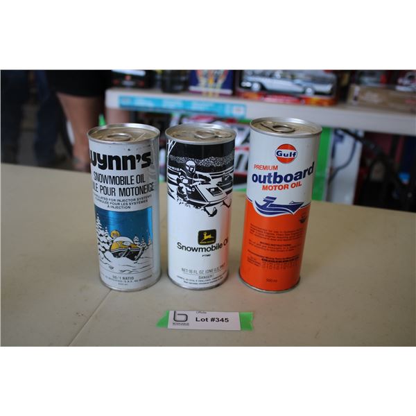 (3) Snowmobile / Outboard oil cans