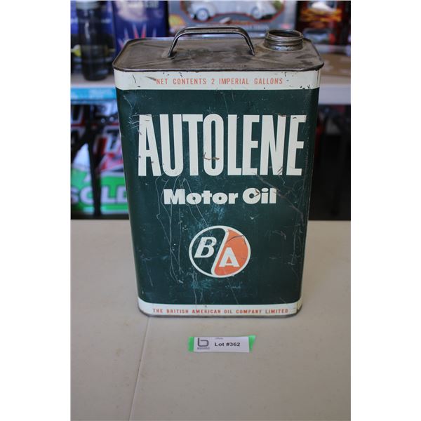 BA Autolene Motor Oil can - 2 gallon