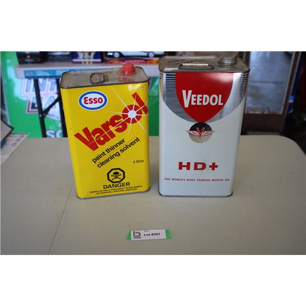 (2) Veedol Motor Oil + Esso Varsol Thinner - 1 gallon cans