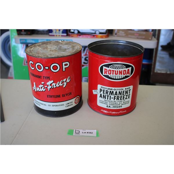 (2) Rotunda + Co-op anti-freeze cans