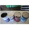 Image 3 : (4) Oil Cans - Gulflube, Mobilfluid, Esso, Chryco - 1 quart