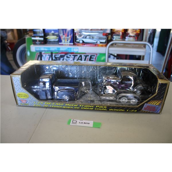 56 Ford Pickup with trailer '42 Ford Coupe - 1:24