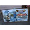 Image 1 : Seiberling Tires - Framed cardboard ad - 41x21