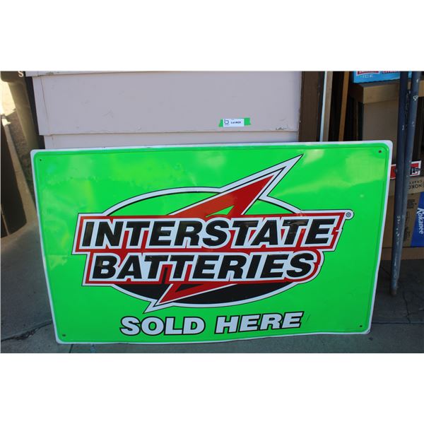 Interstate Batteries metal sign - 48x30