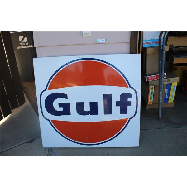 Gulf - metal sign - 39x36